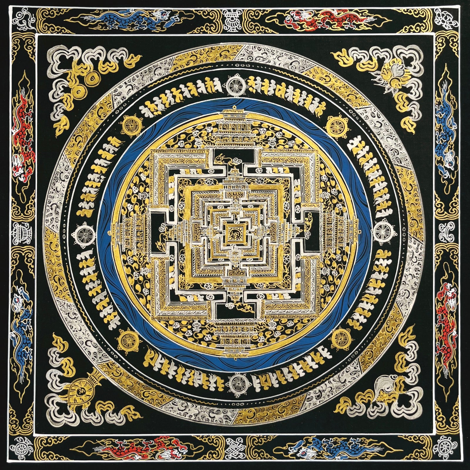 The Gold and Silver Kalachakra Mandala - Large